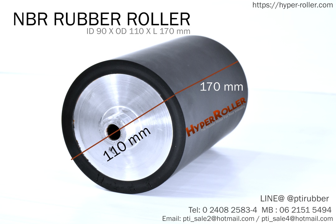 รับหล่อลูกกลิ้งยาง NBR Rubber Rolller